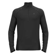 Pull 1/2 Zippe Noir Homme Odlo Reflective pas cher