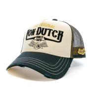 Casquette Noir/Écru Homme Von Dutch Casquette Patches pas cher