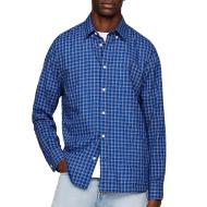 Chemise à Carreaux Bleu Homme Tommy Hilfiger Check MW0MW34656