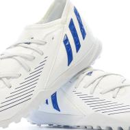 Chaussures football Blanc/Bleu Garçon Adidas Predator Edge.3 vue 7