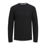 Pull Noir Homme Jack & Jones Twinn Knit pas cher