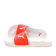 Claquettes Rouge/Blanc Homme Puma Lead cat 2.0 pas cher