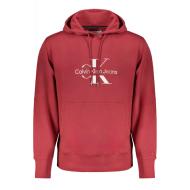 Sweat à capuche Rouge Homme Calvin Klein Jeans Disrupted J30J325429