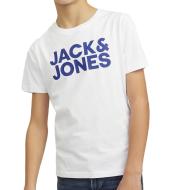 T-shirt Blanc/Bleu Garçon Jack & Jones Corp