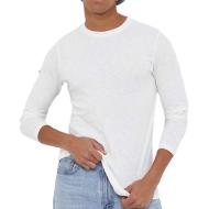 T-shirt Manches Longues Blanc Homme SUPERDRY Sleeve Jersey Crew