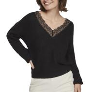 Pull Noir Femme Vila Glacy Rev pas cher