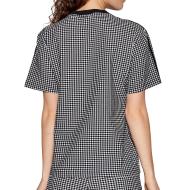 T-shirt Noir femme Adidas Gingham vue 2