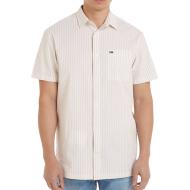 Chemisette  Manches Courtes Blanc/Beige Homme Tommy Hilfiger Reg Stripe Seers pas cher