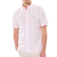 Chemise Manches Courtes Rose Homme Tommy Hilfiger Flex Poplin