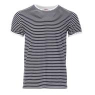 T-Shirt Marine/Blanc Homme American People Temer pas cher