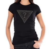 T-shirt Noir Femme Guess Maze