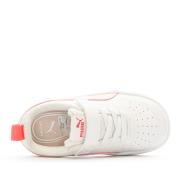 Baskets Blanche/Rose Fille Puma Rickie vue 4