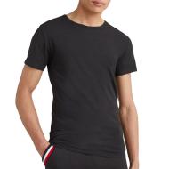 Lot x3 T-shirt Noir Homme Tommy Hilfiger Stretch vue 2