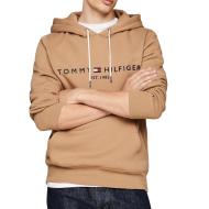 Sweat à Capuche Beige Homme Tommy Hilfiger Logo Hoodie pas cher