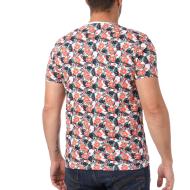 T-shirt Blanc/Rouge Homme Lee Cooper Olak vue 2