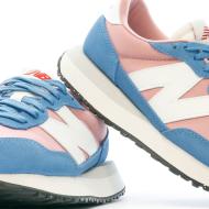 WS237 Baskets Rose/Bleu Femme New Balance vue 7