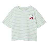 T-shirt Vert/Blanc Fille Name it Felissia