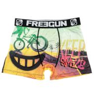 Boxer Noir/Blanc à Imprimés Homme Freegun Smi pas cher