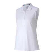 Polo Sans Manches Blanc Femme Puma Rotation pas cher