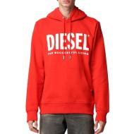 Sweat à Capuche Rouge Homme Diesel Girk