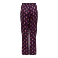 Pantalons fluide Marine/Rose Femme Only Palazzo vue 2