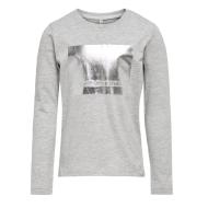 T-shirt Manches Longues Gris Fille Kids ONLY Konisla pas cher