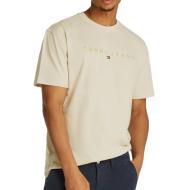 T-shirt Beige Homme Tommy Jeans Gold Linear