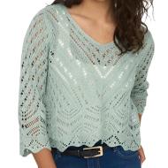 Pull En Maille Vert pastel Femme JDY NEW pas cher