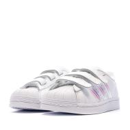 Baskets Blanches Fille Adidas Superstar Cf C vue 6