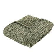 Plaid flanelle 3D Vert Atmosphera Viggo 125x150 cm pas cher