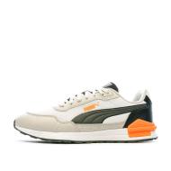 Baskets Blanc/Gris/Orange Homme Puma Graviton Mega pas cher