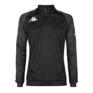 Sweat D'entrainement 1/2 zip Noir Homme Kappa Trieste pas cher