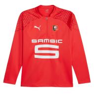 Stade Rennais Sweat 1/4 zip Rouge Enfant Puma 2023/2024 pas cher