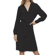 Robe Chemise Noir Femme Vila Fini pas cher