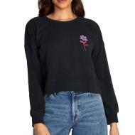 Sweat Noir Femme RVCA Happy Daisy Fleece pas cher