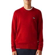 Pull Rouge Homme Lacoste Tricot AH2341 pas cher