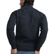 Pull Bleu Foncé Homme Petrol Industries Knitwear Collar vue 2