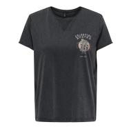 T-shirt Gris Femme Only Lucy Life