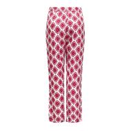 Pantalons fluide Blanc/Rose Femme Only Palazzo vue 2