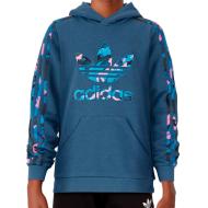 Sweat à capuche Bleu Enfant Adidas HK0283 pas cher