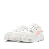 Baskets Blanches/Rose Fille Puma Carina 04 vue 6