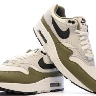 Baskets Blanc/Kaki Homme Nike Air Max 1 vue 7