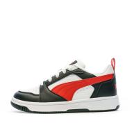 Baskets Noir/Blanc Garçon Puma Rebound pas cher