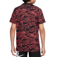 T-shirt Noir/Rouge Garçon Nike Aop vue 2