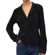 Chemise Plissé Noir Femme Object Shila pas cher