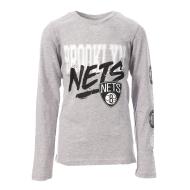 T-shirt Manches Longues Gris Garçon Busy NBA BROOKLYN NETS