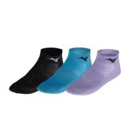 X3 Paires de Chaussettes Noir/Violet/Bleu Mixte Mizuno Training 67UU950 pas cher