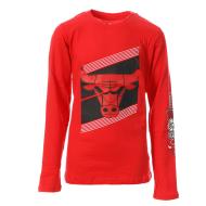 T-shirt Manches Longues Rouge Garçon NBA Chicago Bulls pas cher