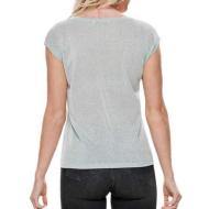 T-shirt Bleu Brillant Femme Only Silvery vue 2