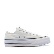 Baskets compensées blanches femme Converse All Star vue 2